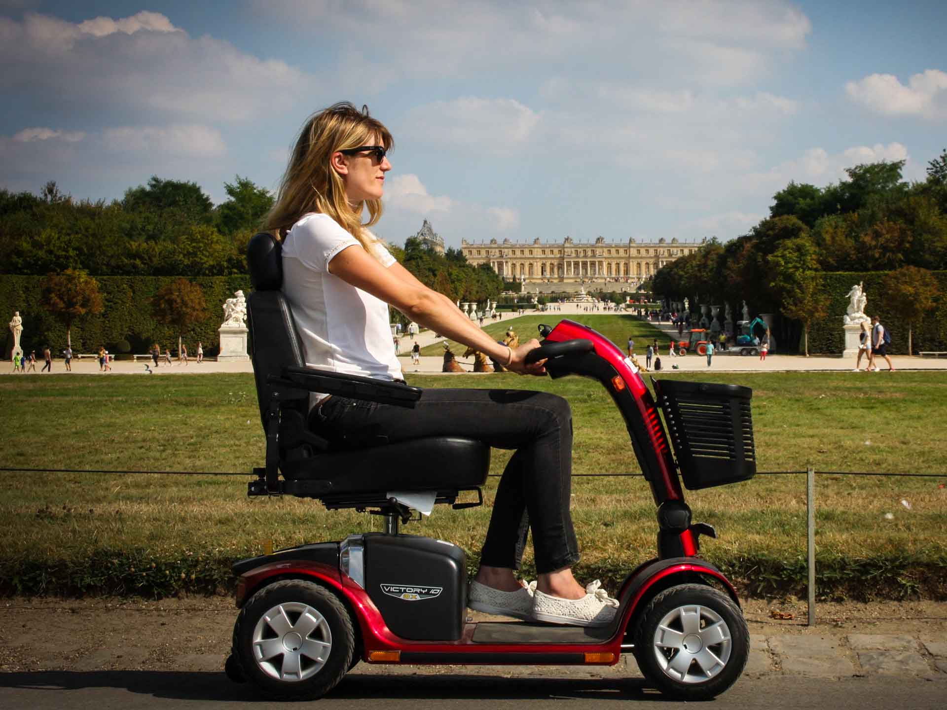 Electric scooter for the disabled, hire for tourism and visiting Paris and France