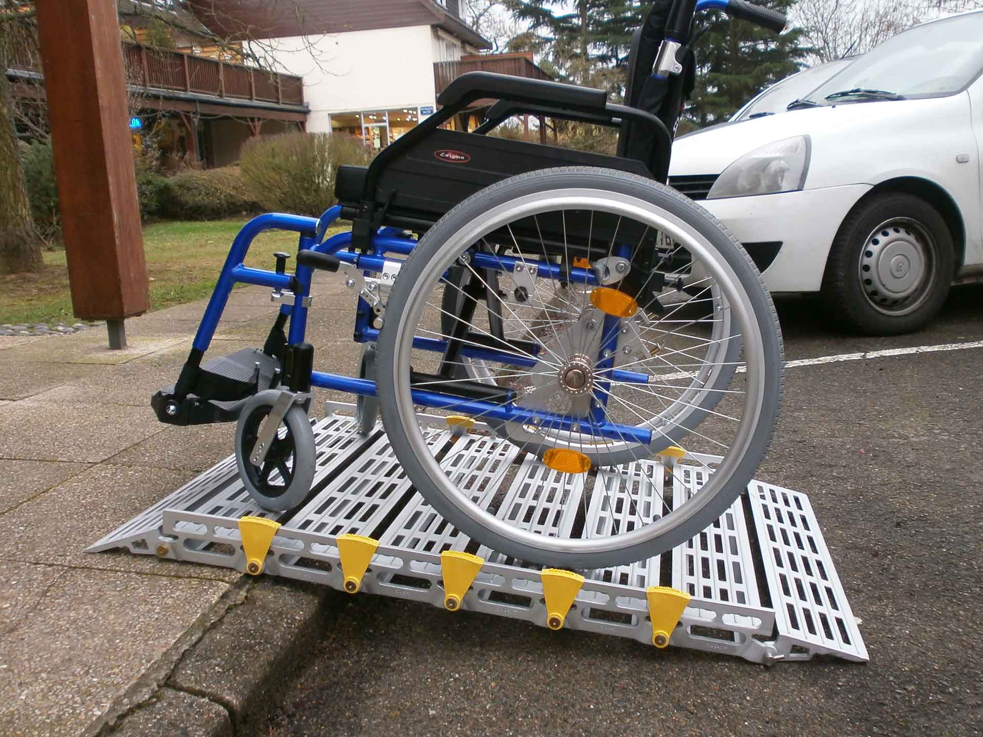 Modular aluminium ramp hire for wheelchairs or scooters - disabled and handicapped