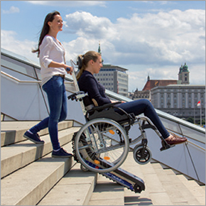 Hire of tracked stair climbers for the movement of the disabled and handicapped